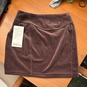 lululemon athletica Corduroy Mini Skirt in Dark Brown